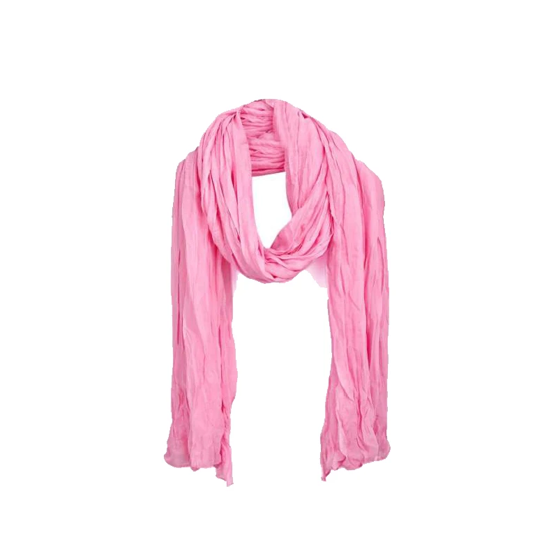 Женский Простой повседневный полупрозрачный шарф желтый с рюшами| |