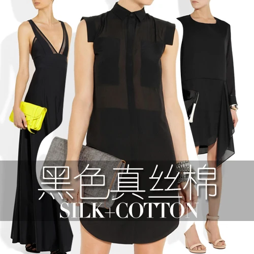 LEO &amp LIN новая популярная черно-белая шелковая хлопчатобумажная ткань для шитья