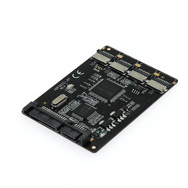 Оптовая продажа 4 Micro SD/TF карта для SATA 22pin адаптер RAID Quad TF 2 5 конвертер|Платы