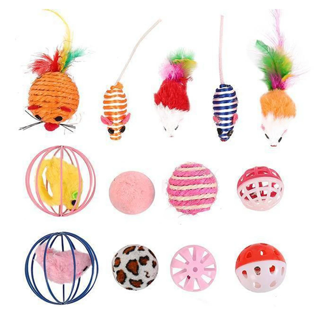 19 шт./компл. Набор для домашних животных игрушка кошек семейный мяч детская форма