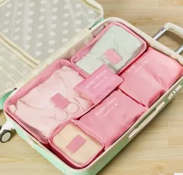 New Travel Accessories Bag 6 Pcs/Set Packing Cubes Polyester Bags For Clothes Luggage Organizers | Багаж и сумки