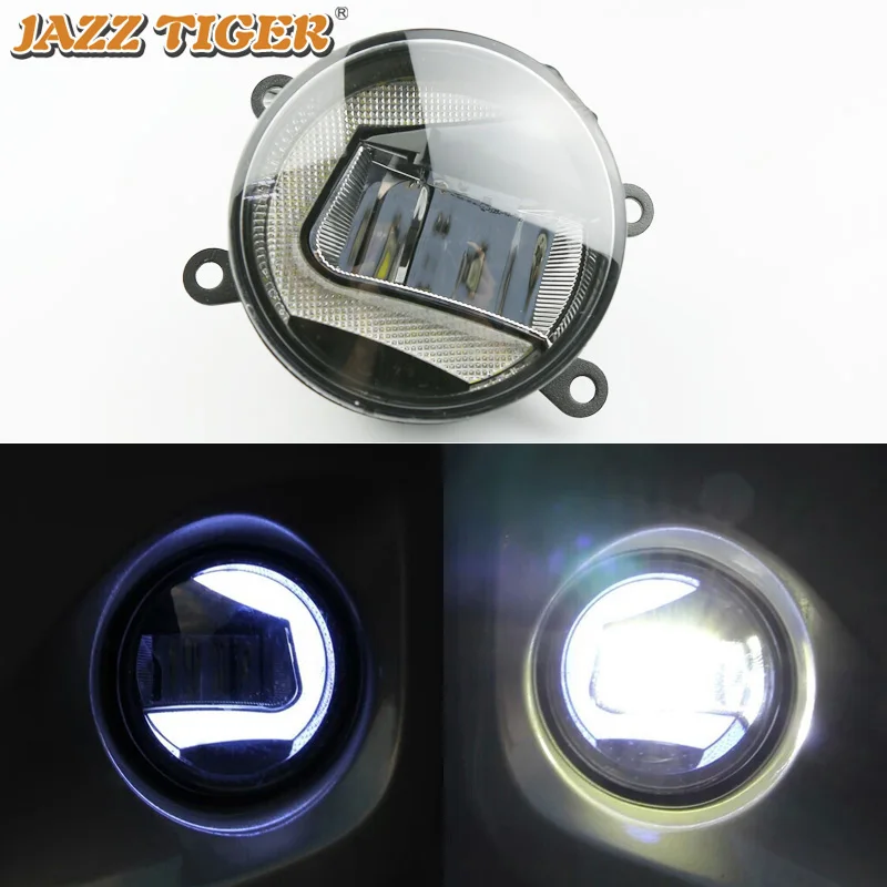 

JAZZ TIGER 2-in-1 Functions 2PCS LED Daytime Running Light Car LED Fog Lamp Projector Light For Honda City Grace 2014 2015 2016