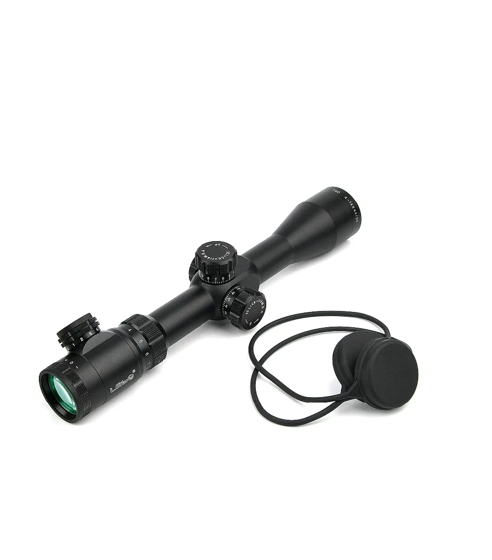 LEBO 4-14X44 SPIR первая фокальная плоскость прицел подсвеченный красным тактический оптический прицел Боковая регулировка параллакса охотничьи прицелы