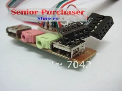 Настольный компьютер хост Чехол передняя панель ввода/вывода USB 2 0 Аудио микрофон