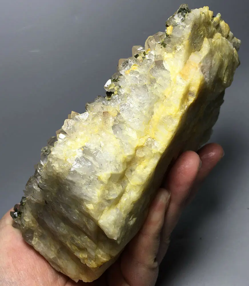 1185 gNatural зеленый эпидот кристалл и кристалл кластера грубый камень образец горной породы беспроводные роутеры