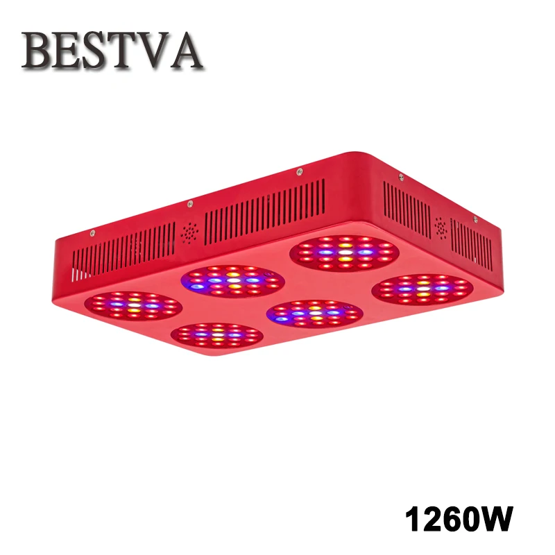 BESTVA GoldenRing 6 1260W двойные чипы светодиодного ростового освещения Full Spectrum для выращивания растений в помещении лампа панель гидропонных систем.
