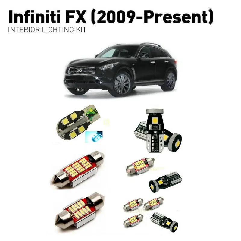 

Led interior lights For Infiniti fx 2009+ 16pc Led Lights For Cars lighting kit automotive bulbs Canbus