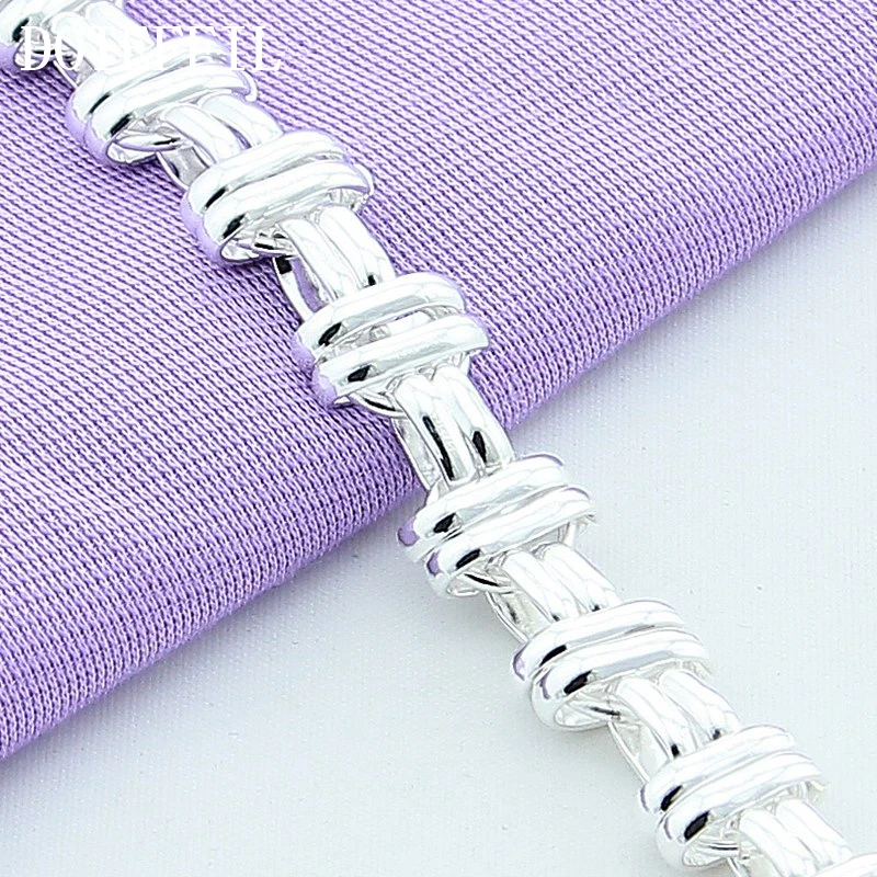 Женский браслет-цепочка DOTEFFIL из серебра 925 пробы с круглым крестом подарок на