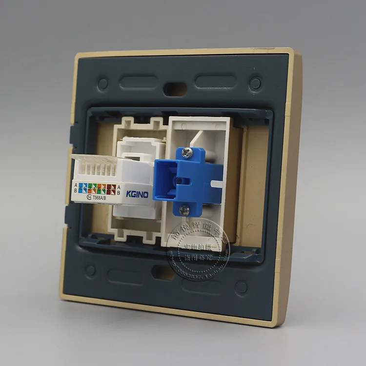 Сетевой Ethernet LAN RJ45 Cat5e + SC оптоволоконный выход панель Лицевая домашний адаптер |