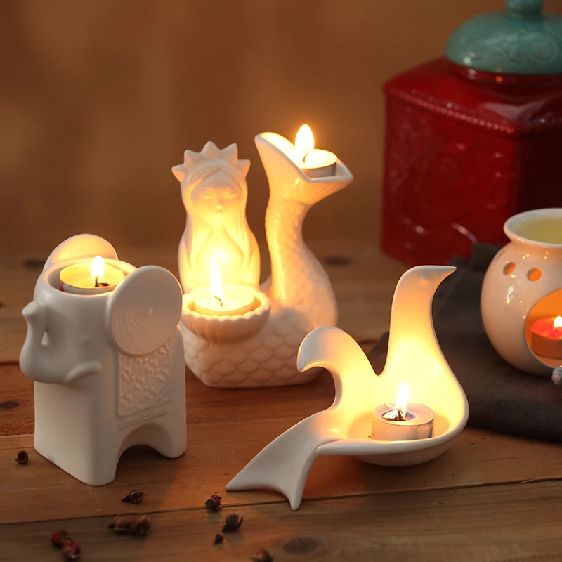 Керамический подсвечник свадебное украшение подарок на день рождения