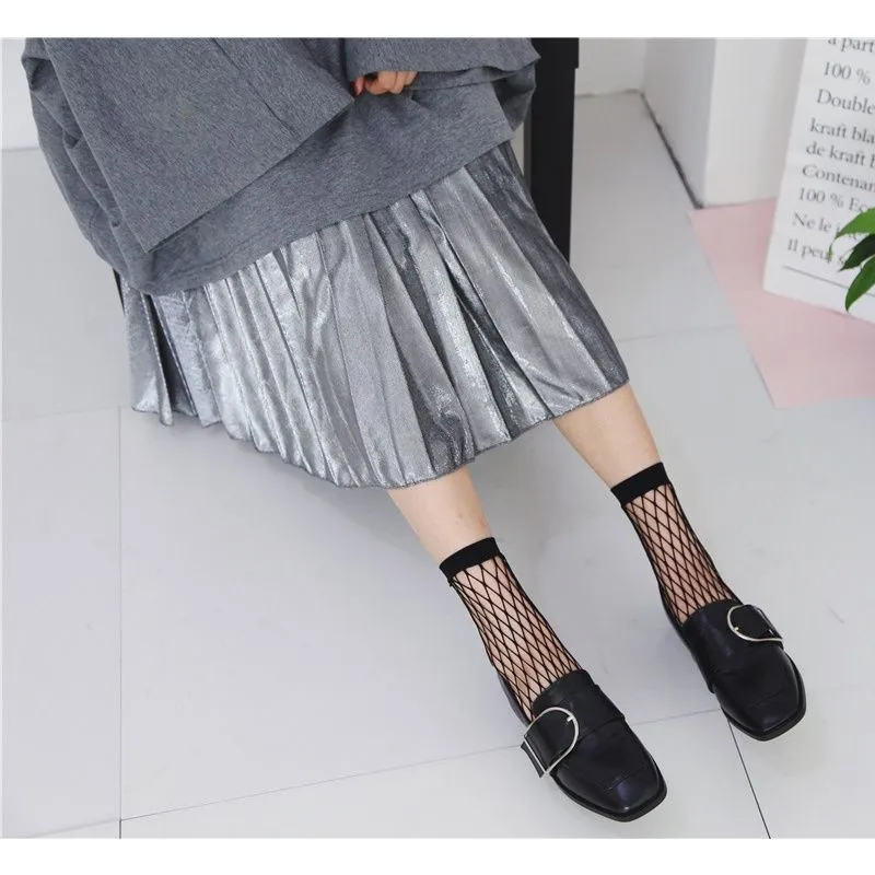 Сексуальные женские ажурные высокие носки с рюшами кружевные короткие сеткой