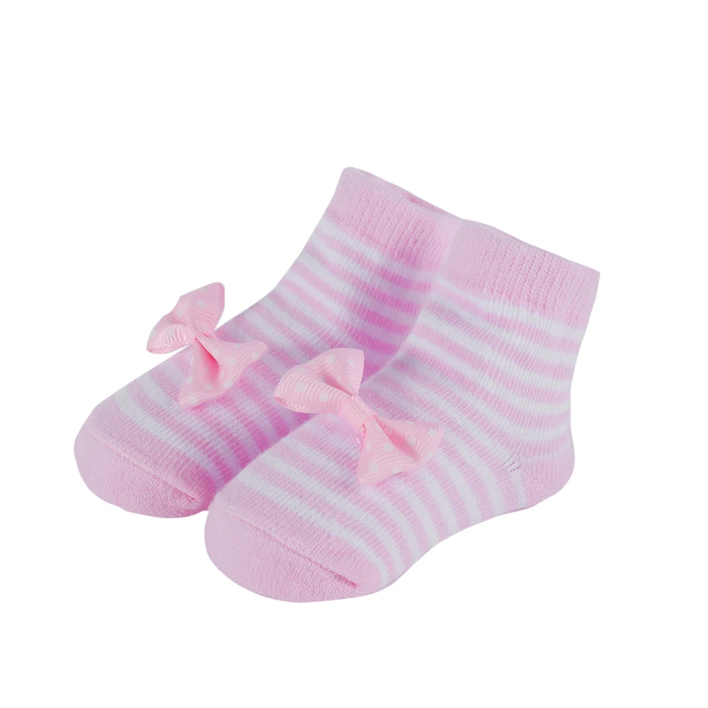 Mother Nest Cotton Newborn Baby Gift Socks 0-6 months Striped Pattern Bow Toddler Girls &amp Boys Ankle Children Cheap Stuff | Детская