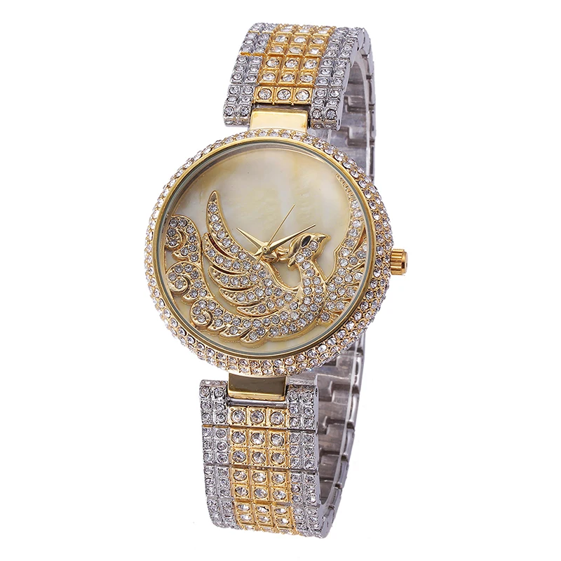 Часы MISSFOX Phoenix женские Импортные японские кварцевые брендовые модные золотистые