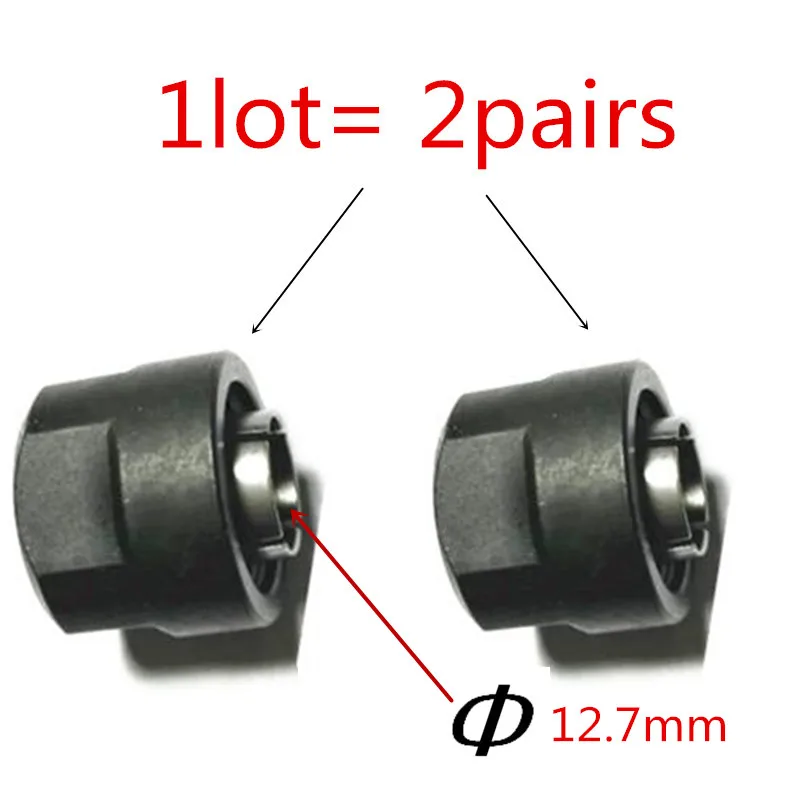 2 pairs Втулка Конусная Зажимная гайка 1/" 1/4" 3/" для Makita 763803-0 3612Y 3612X3612 3612T 3612CY 3612C 3612CT 3612BR 3612 3600H MT360 фрезерный станок - Цвет: 2 pairs