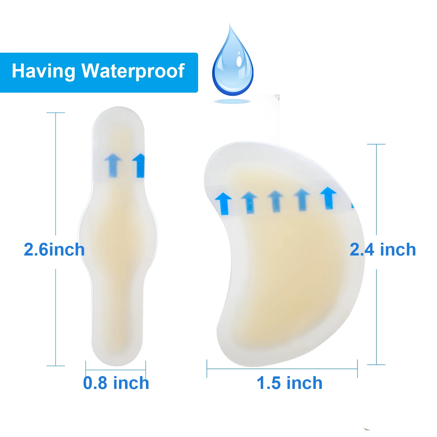 

4Pcs Simifun Pedicure Patch Adhesive Hydrocolloid Gel Blister Plaster Pads Anti-wearing Heel Sticker Foot Skin Care D1281