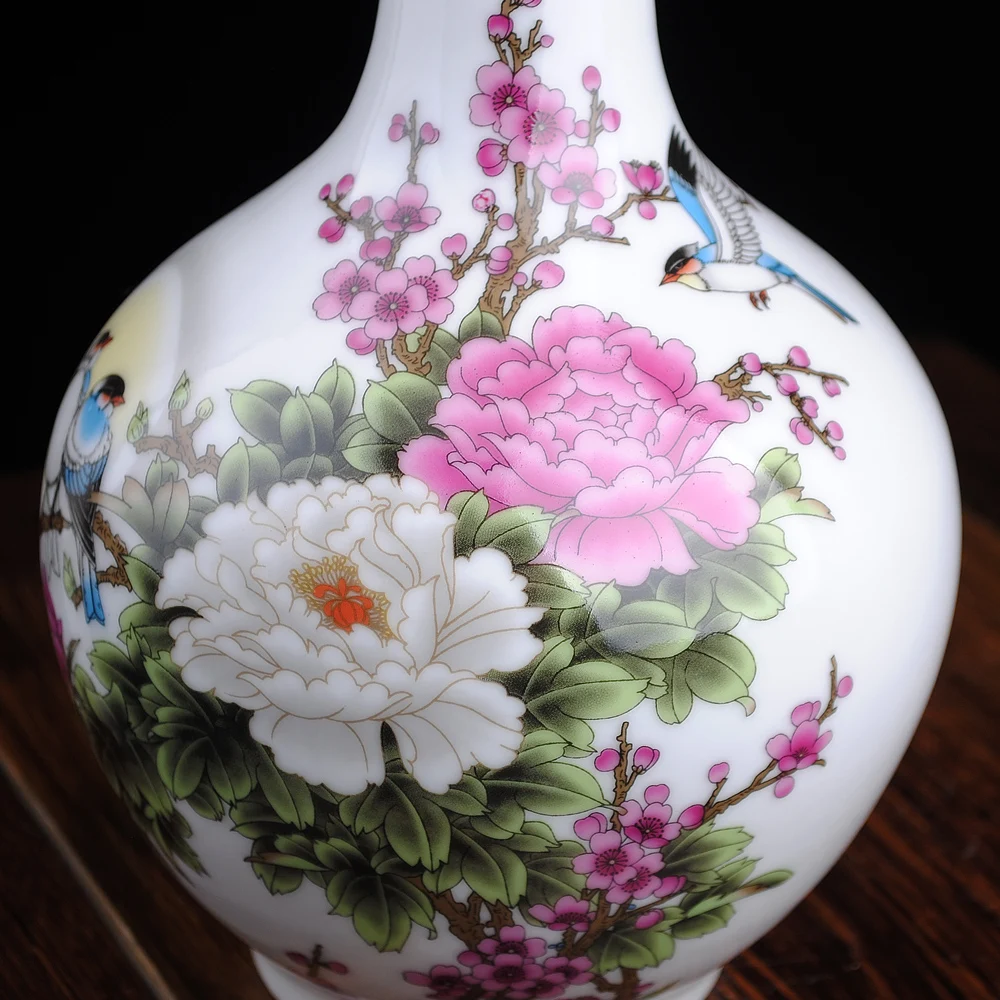 Цзиндэчжэнь традиционная керамическая ваза за пастельных тонов Цветочная