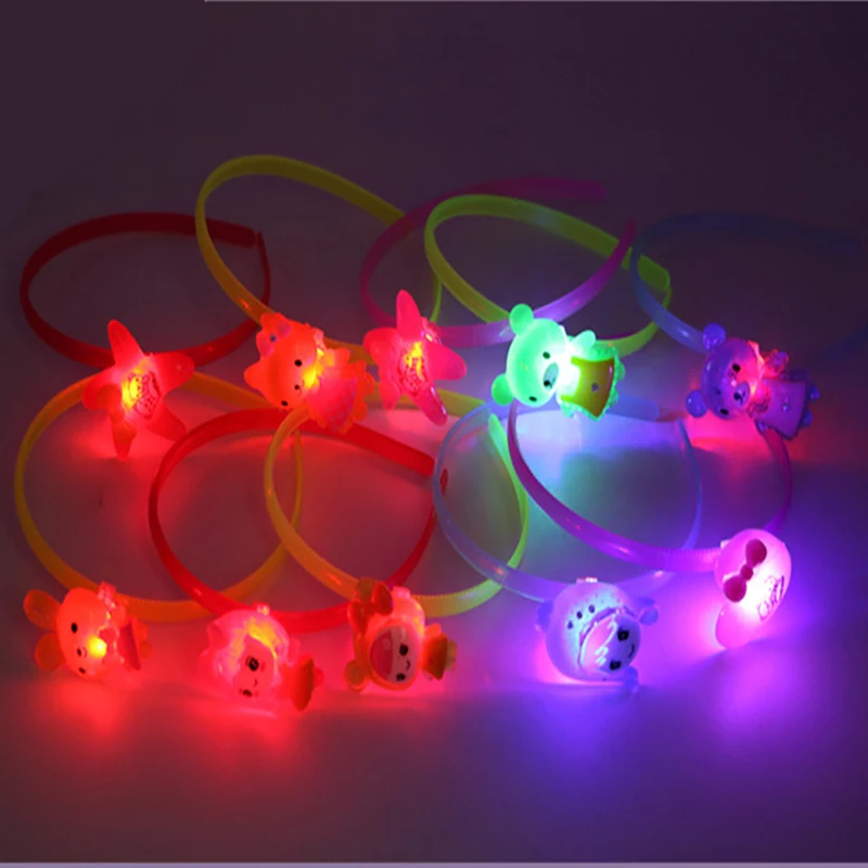 

Luminous Toys/Cartoon hair hair hoop / hairpin gift/colorful light/baby toys for children/toy/best gift