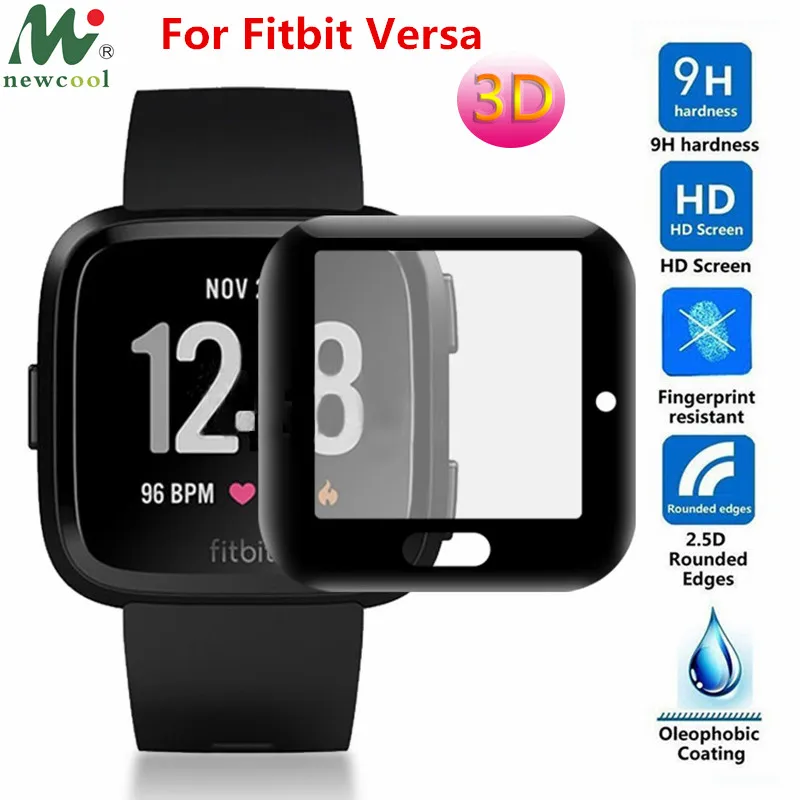 2 шт./лот для Fitbit versa 9H 3D полное покрытие изогнутое закаленное стекло Защита экрана