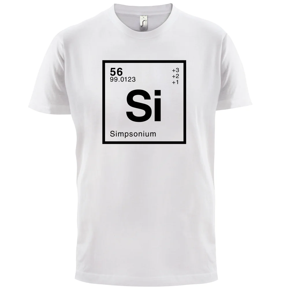 Симпсоны периодически элемент Мужская футболка Geeky/Chemistry 13 цветов Новые футболки