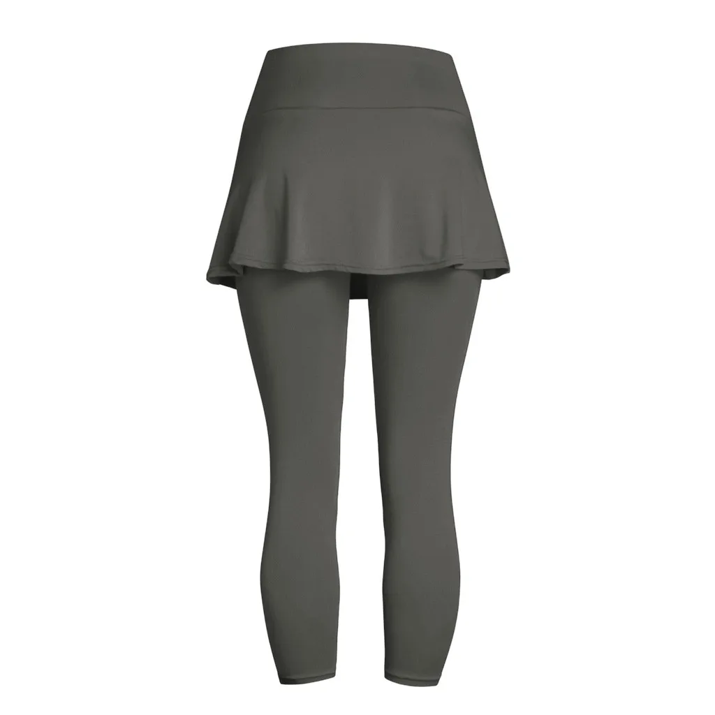 Pantalones Cargo Para Mujer, женская повседневная юбка, леггинсы, брюки для тенниса, спорта, фитнеса, укороченные брюки-кюлоты Z4