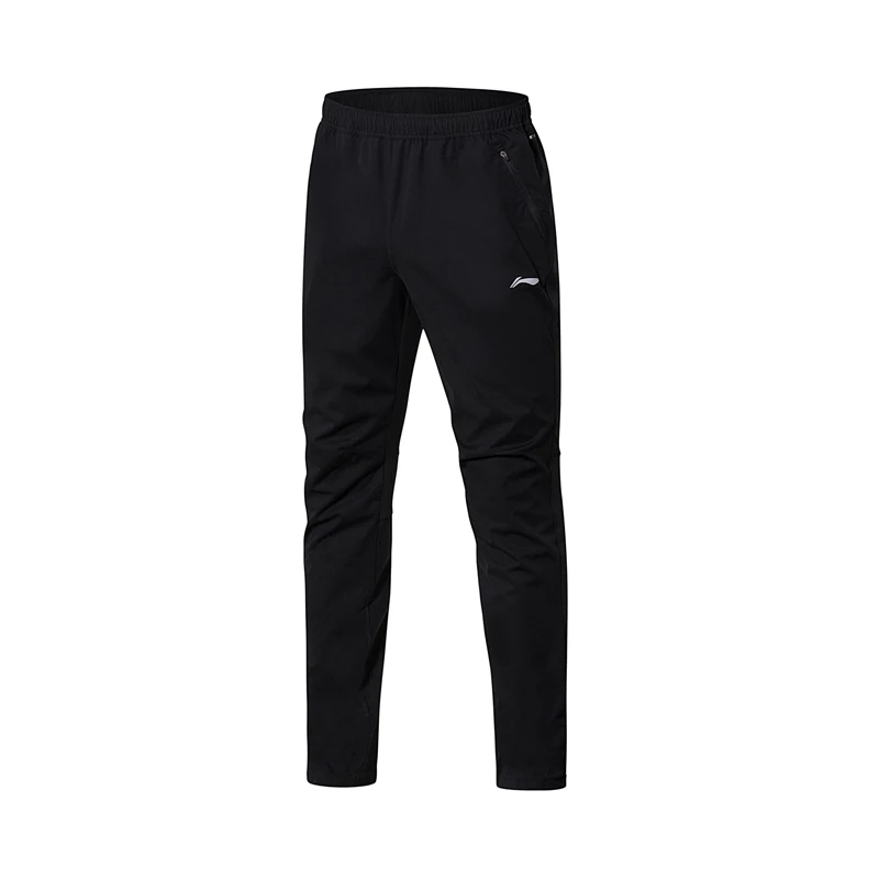 Li-Ning мужские трикотажные спортивные штаны для бега с защитой от умов, обычная посадка, полиэстер, спортивные брюки AKYN003 MKY353 - Цвет: AKYN003-1H