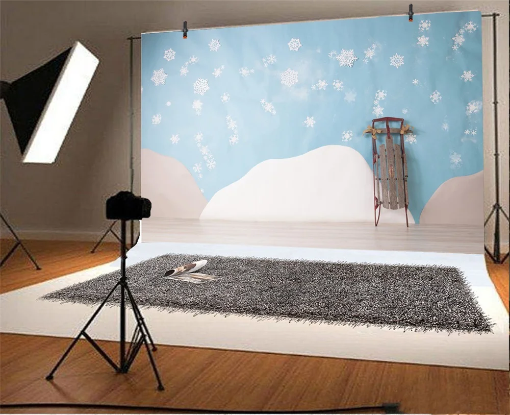 Laeacco Снежинка узор деревянный пол фотографические фоны Индивидуальные фотографии для фотостудии|Фон