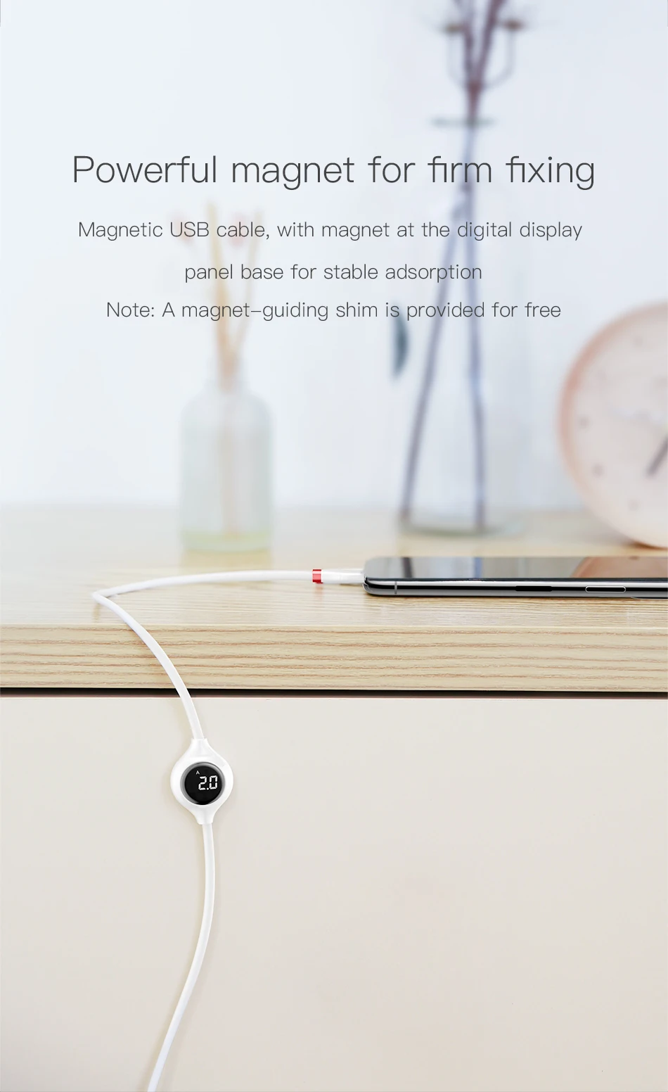 Usb-кабель Baseus с цифровым дисплеем для iPhone Xs Max Xr X 8 7 6 6s Plus 5 5S шнур для быстрой зарядки и передачи данных Магнитный кабель