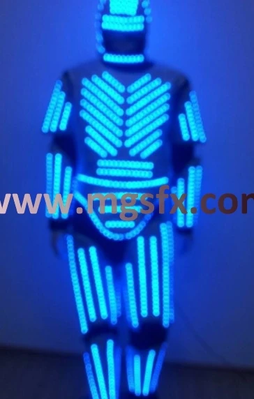 Танцевальный Костюм Робота RGB светодиодные костюмы светильник вая одежда для