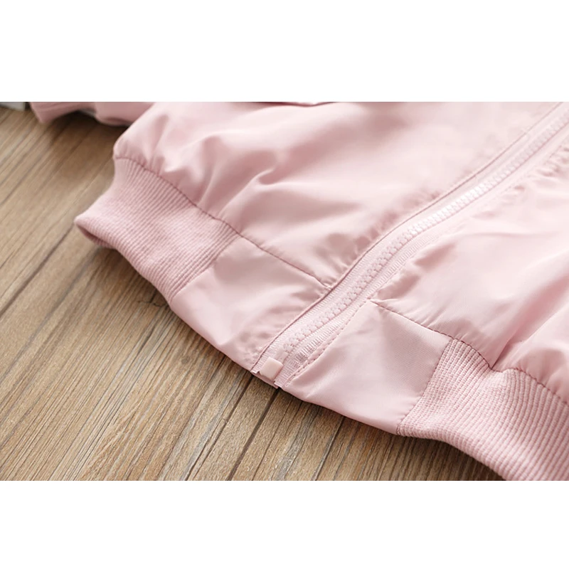 Girls Jacket 2019 Spring New Children's Clothing Fashion Letter Embroidery Stand Collar Long-Sleeved Zipper Trend | Детская одежда