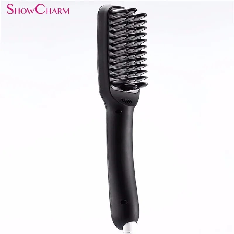 На ТВ Электрический Кисточки быстро выпрямитель для волос ЖК-дисплей расческа