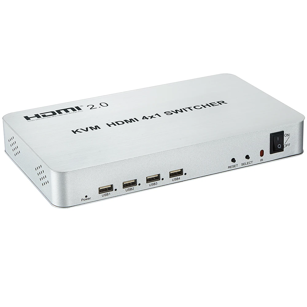 4-портовый HDMI 2 0 KVM коммутатор USB 4X1 4 K X K/60 HZ управление до hdmi-устройств с помощью