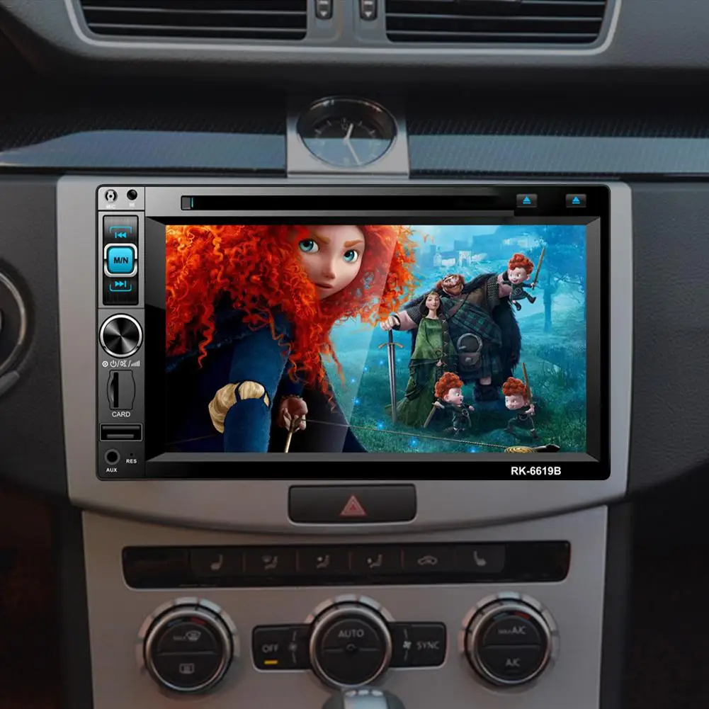 HD1080P 6.2-inch 2DIN Car Multimedia CD DVD Player Steering Wheel Control FM Radio Bluetooth Hands-free Calls USB AUX Mirror | Автомобили
