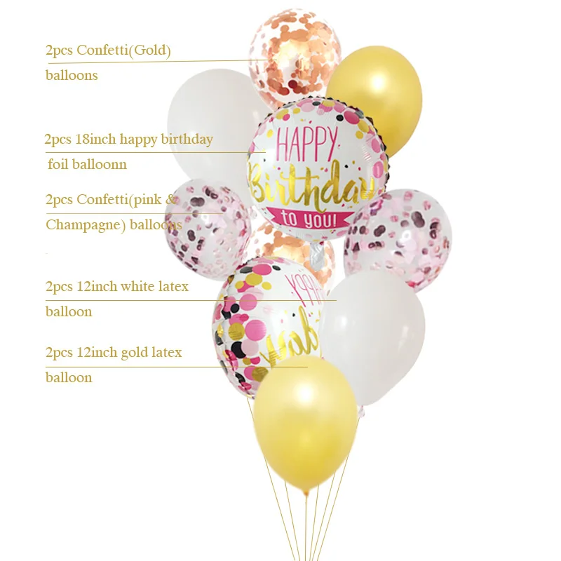 10psc с днем рождения Юбилей фольга шары Globos свадебное торжество украшения