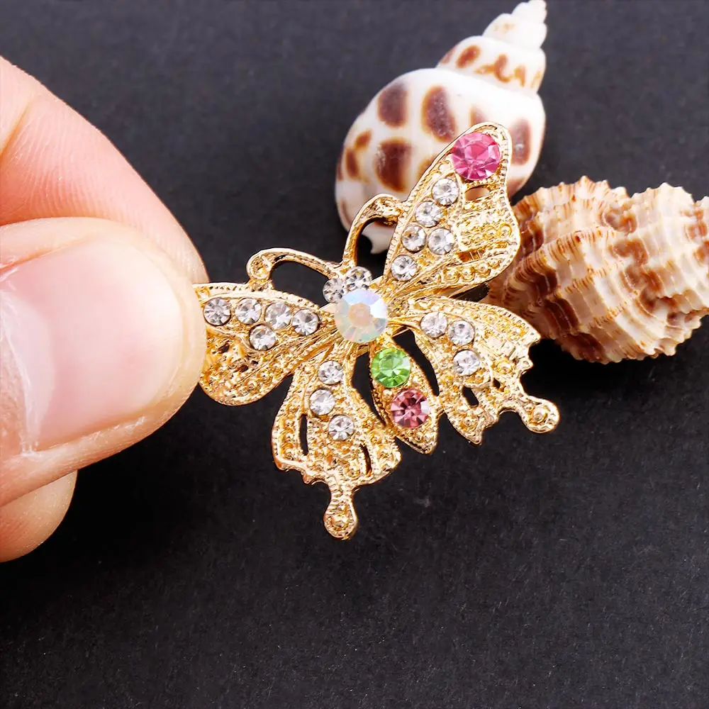 Женская Золотая булавка брошь Элегантные украшения в виде бабочки 2019|Броши| |