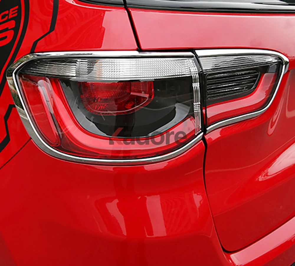 Для Jeep Compass хромированная наружная задняя крышка лампы, литьевая отделка, задний светильник, автомобильные Чехлы, аксессуары для украшения