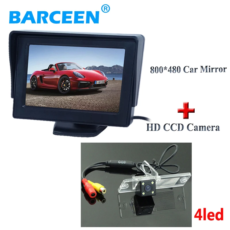 

Автомобильный монитор 800*480 с разрешением 4,3 дюйма + ccd Автомобильная камера заднего вида с 4 лампами ed для Mitsubishi Pajero Zinger L200 V3 V93 V5 V6 V8 V97