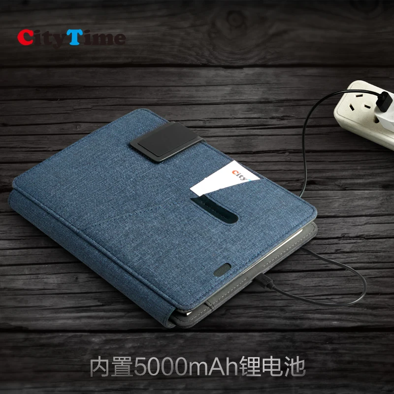 Multi Functional Notebook with 5000 mAh Power Bank Supplies Business Gift Office Supply Writing Pad A5 |