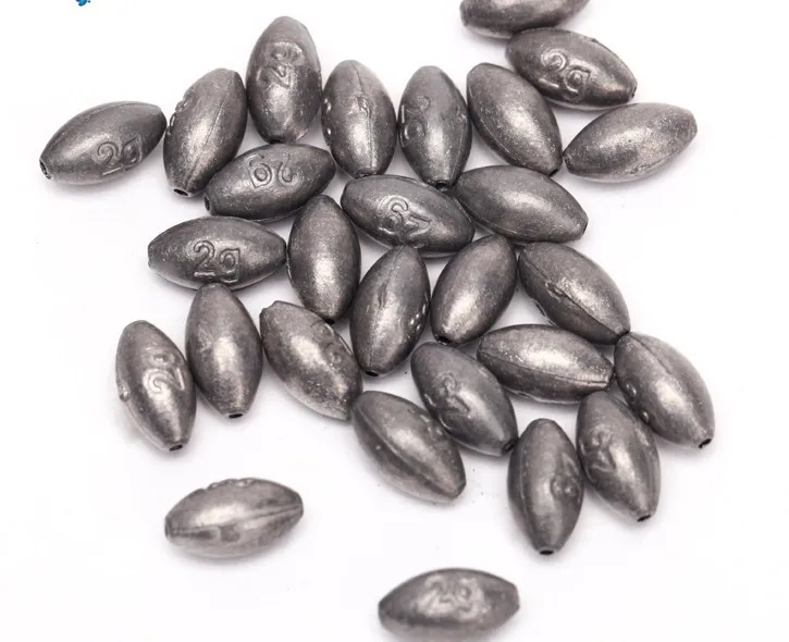 100 шт. рыбы в форме оливы свинцовое грузило 2g падают 11 мм|lead sinker|fishing olivesinkers lead |