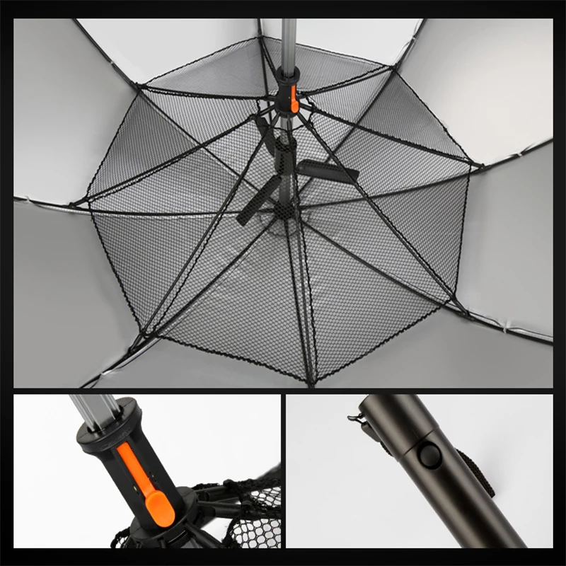 New PGM Golf Big Umbrella Self-contained Electric Fan Safety Steel Shaft In Men Lady Sun Protection UV Umbrellas High Quality