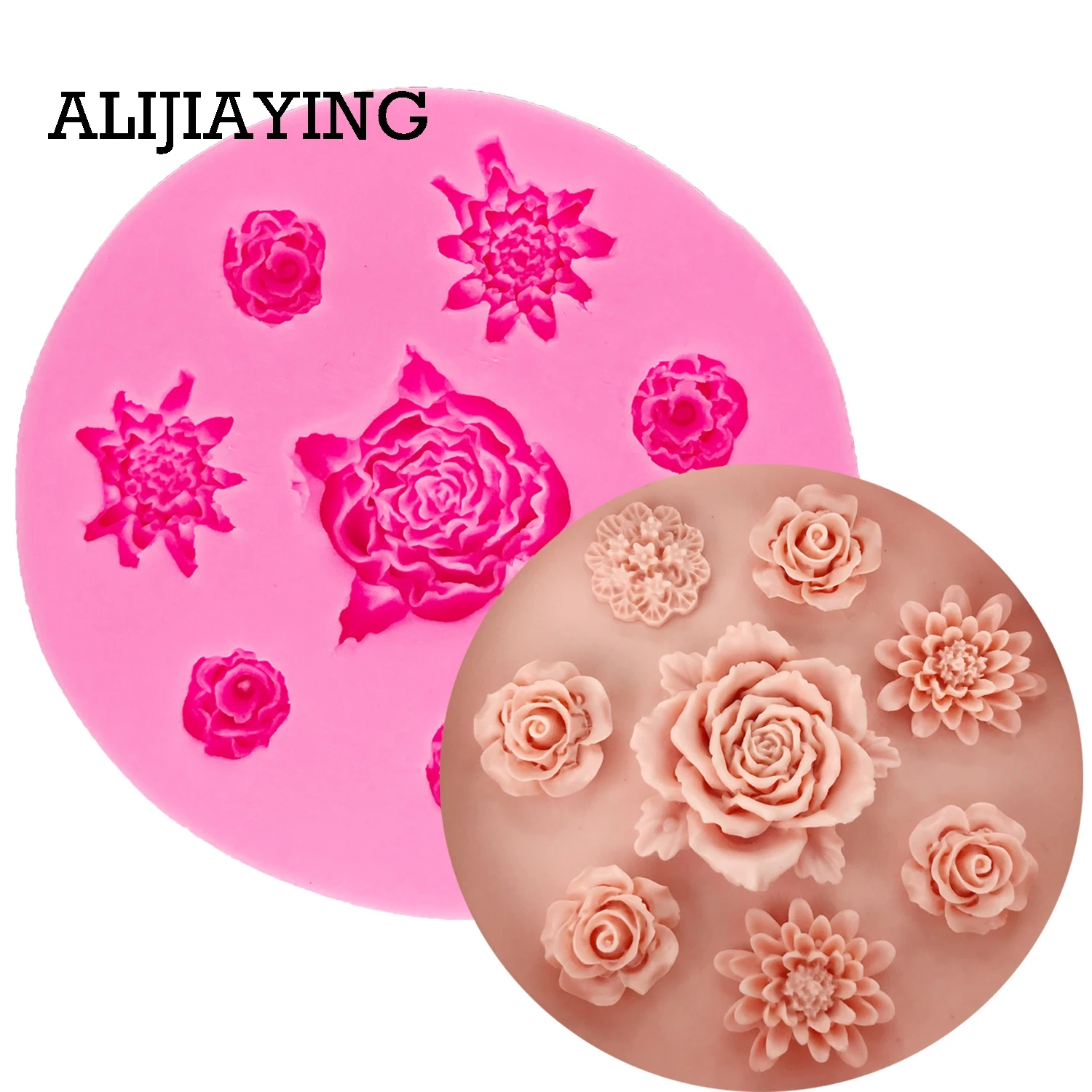 

M1364 Хризантема цветок Роза из полимерной смолы силиконовые формы DIY Инструменты для украшения свадебного торта Формы для помадки шоколада а...