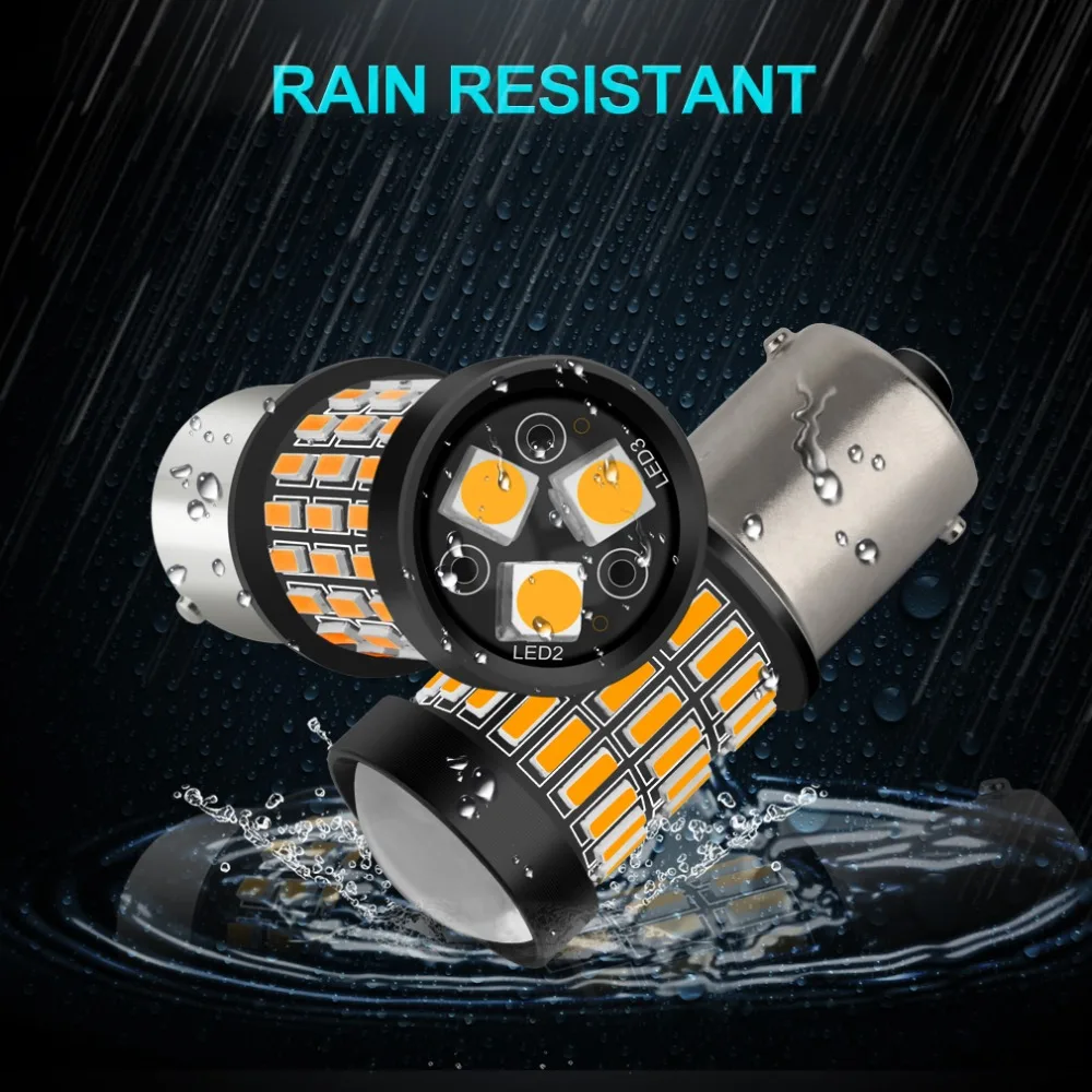 2 шт. 1156 BA15S P21W LED BAU15S PY21W светодиодные лампы R5W R10W 12V Белый Красный Янтарный