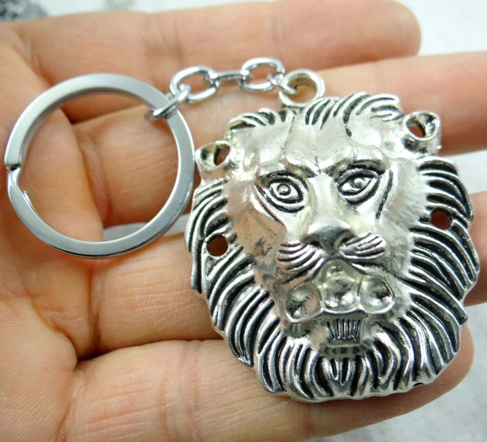 Модное креативное кольцо для ключей из сплава серебряные подвески в виде головы