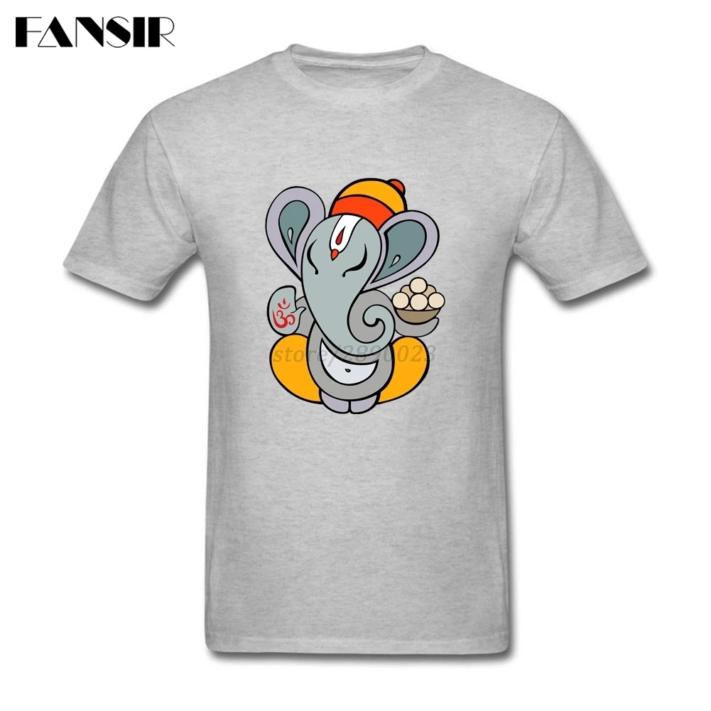 Слон Ганеш Мужская футболка Харадзюку мужские футболки 100% хлопок с коротким