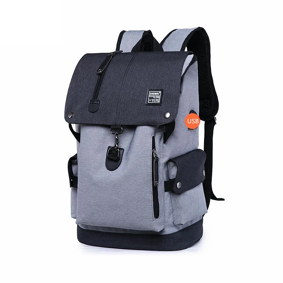 

Men's backpack laptop bag charging USB multi-layer travel space male anti-theft bag casual shoulder bag Mochila unisex