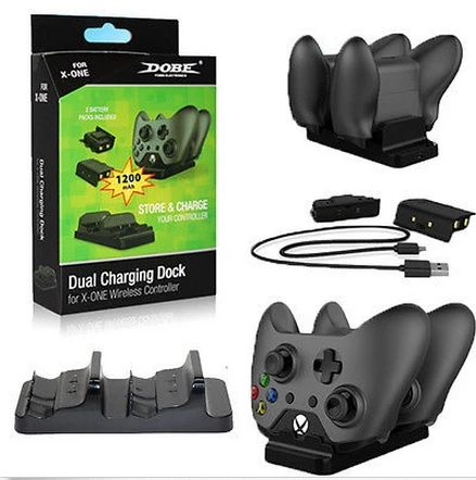 Для Xbox One Dual Charging Dock контроллеры зарядное устройство + 2 перезаряжаемые батареи |