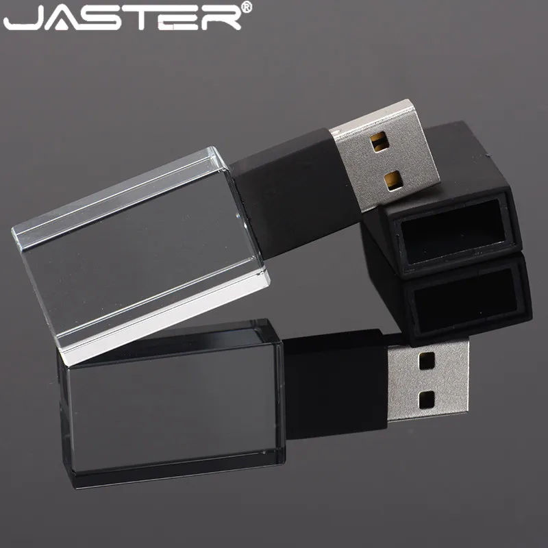 JASTER хрустальные usb 2 0 палочки с логотипом на заказ 4 ГБ 8 16 32 64 флэш-накопитель