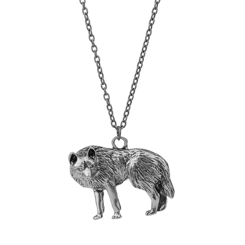 

24 Pcs/Lot Wild Teen Wolf Head Bracelet Indian Jewelry Fashion Accessories Viking Pendant Men Rope Chain Necklace Bulk Wholesale