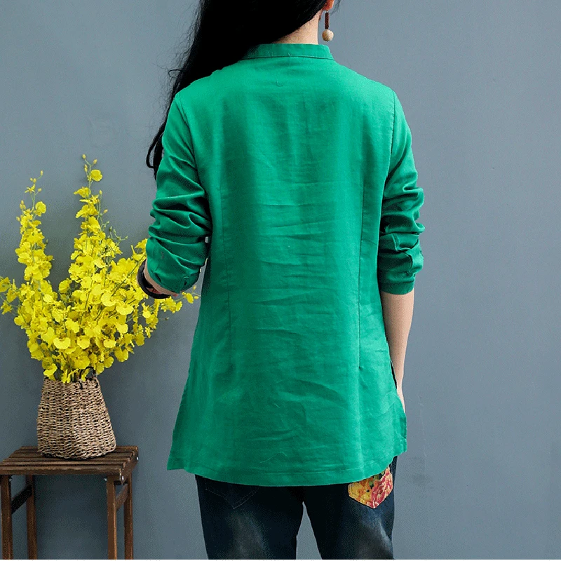 Женские топы лето 2019 Восточная блузка Весенняя рубашка в китайском стиле и