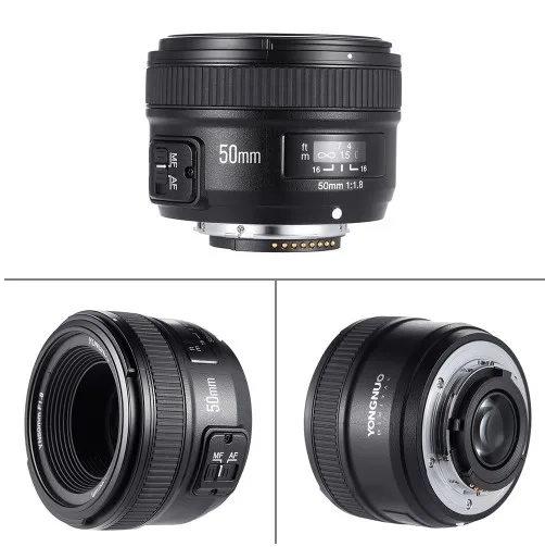 YONGNUO YN50mm F1.8 большой апертурой Автофокус Объектив для Nikon D800 D300 D700 D3200 D3300 D5100 D5200 D5300