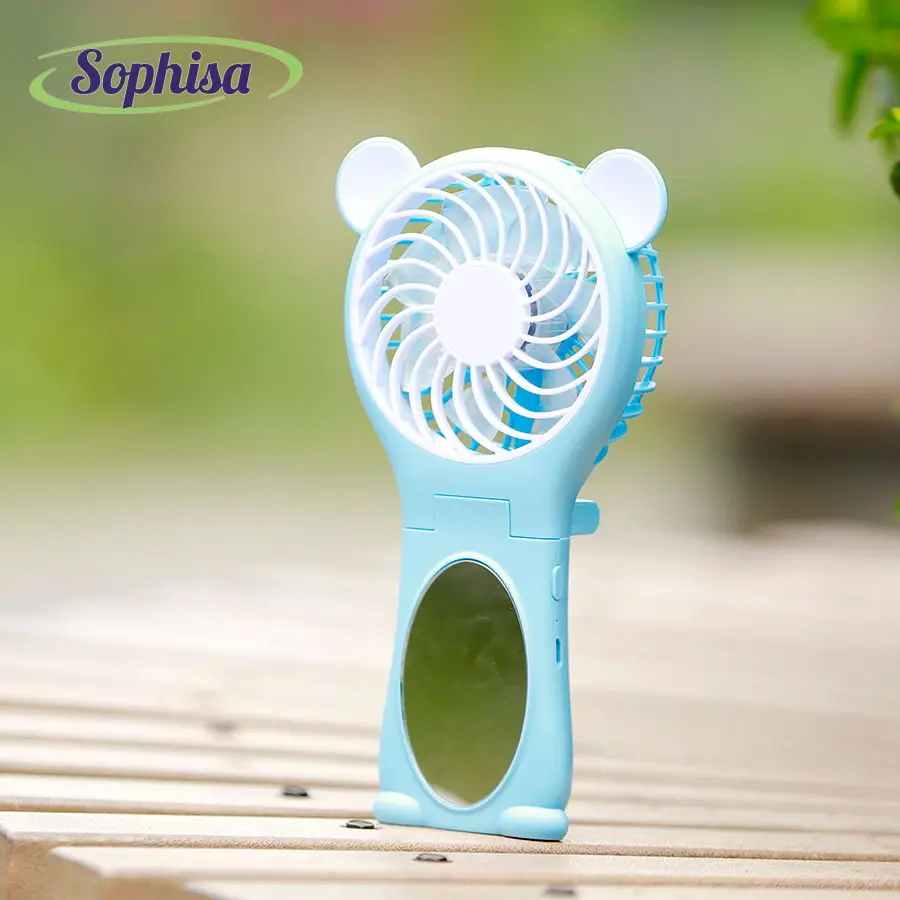Sophisa мультфильм маленький медведь стиль складной ручной мини вентилятор usb